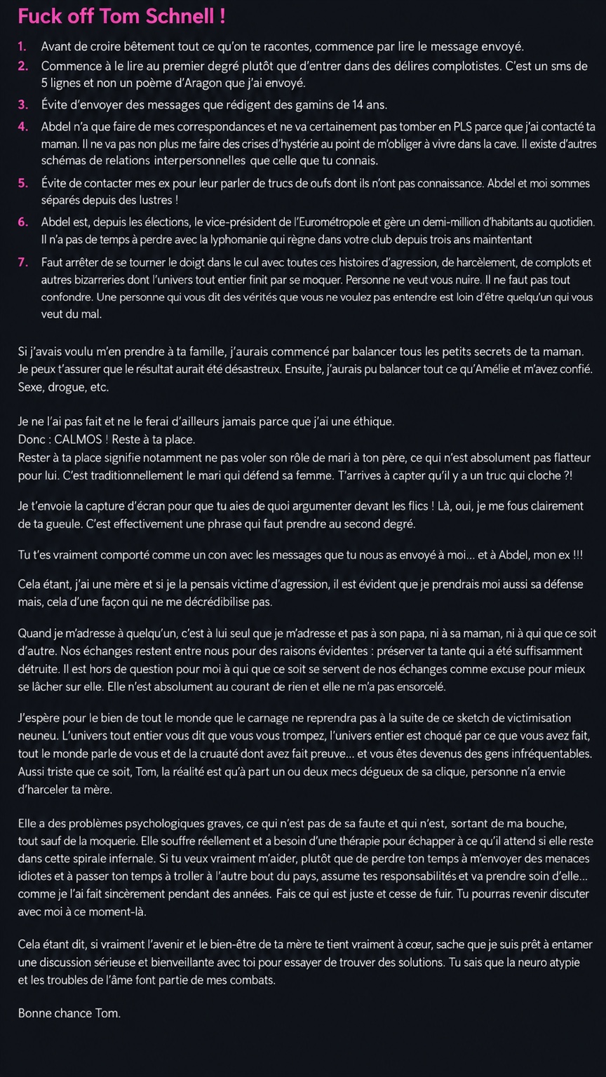Document logorrhée orgasmique