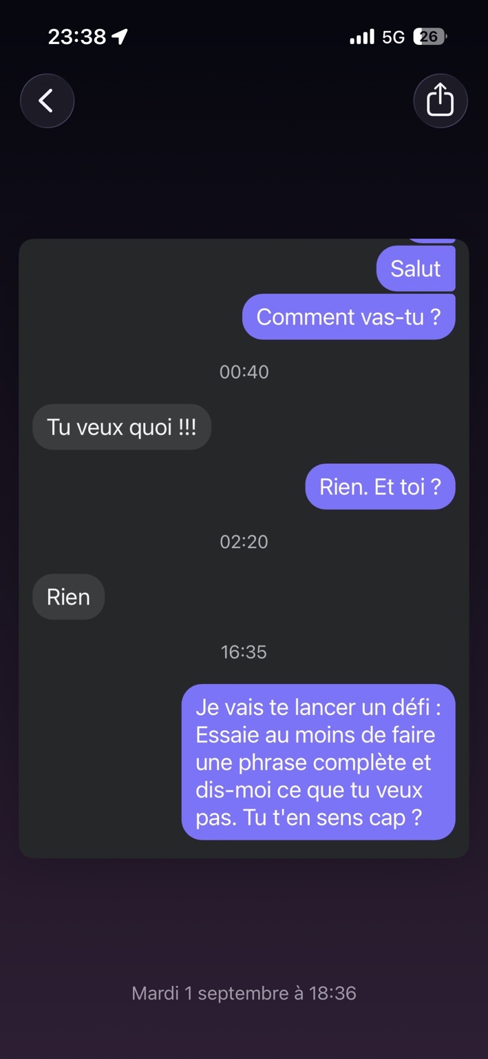 Deuxième capture de messages